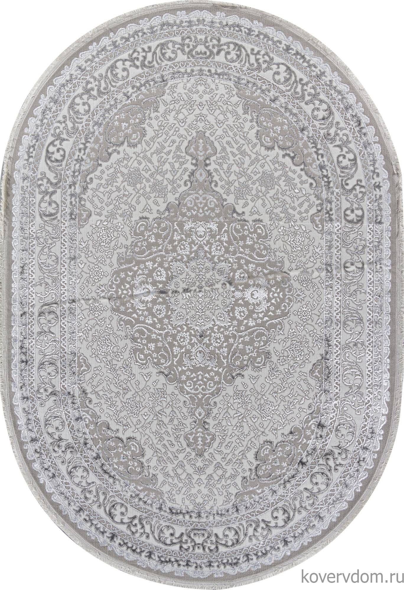 Ковер EFSAN Q011A BEIGE SHRINK / GREY FDY Овал