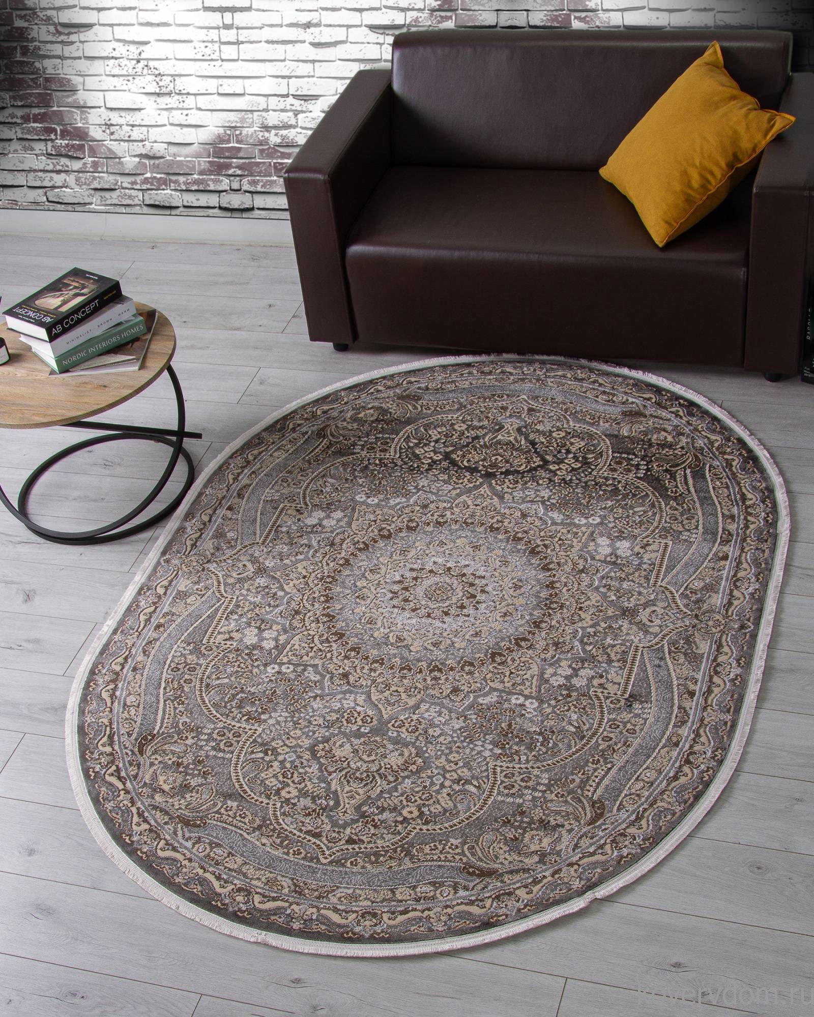 Ковер DOLCE D415 DARK GRAY Овал