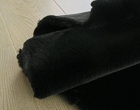 Ковер Шегги черный RABBIT PREMIUM MS1000 BLACK Круг