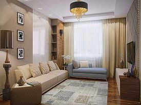 Ковер в спальню бежевый CUBA-A F387 BEIGE