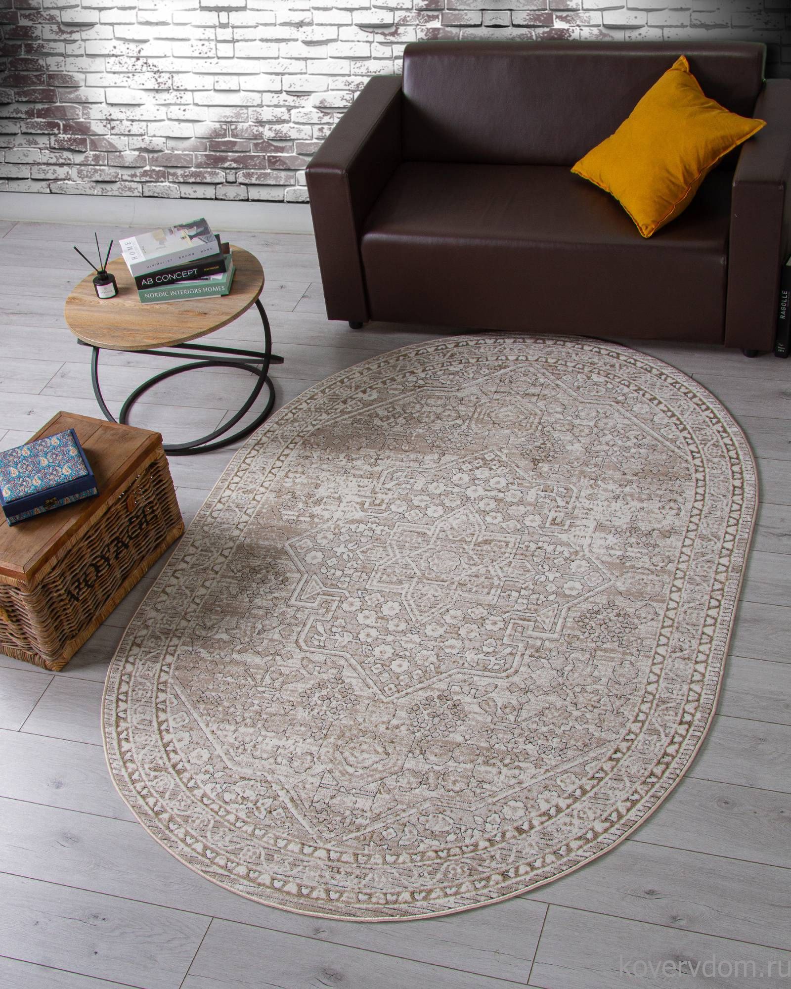 Ковер NOVA 04293A BEIGE FDY / CREAM HB Овал Ковер NOVA 04293A BEIGE FDY / CREAM HB Овал