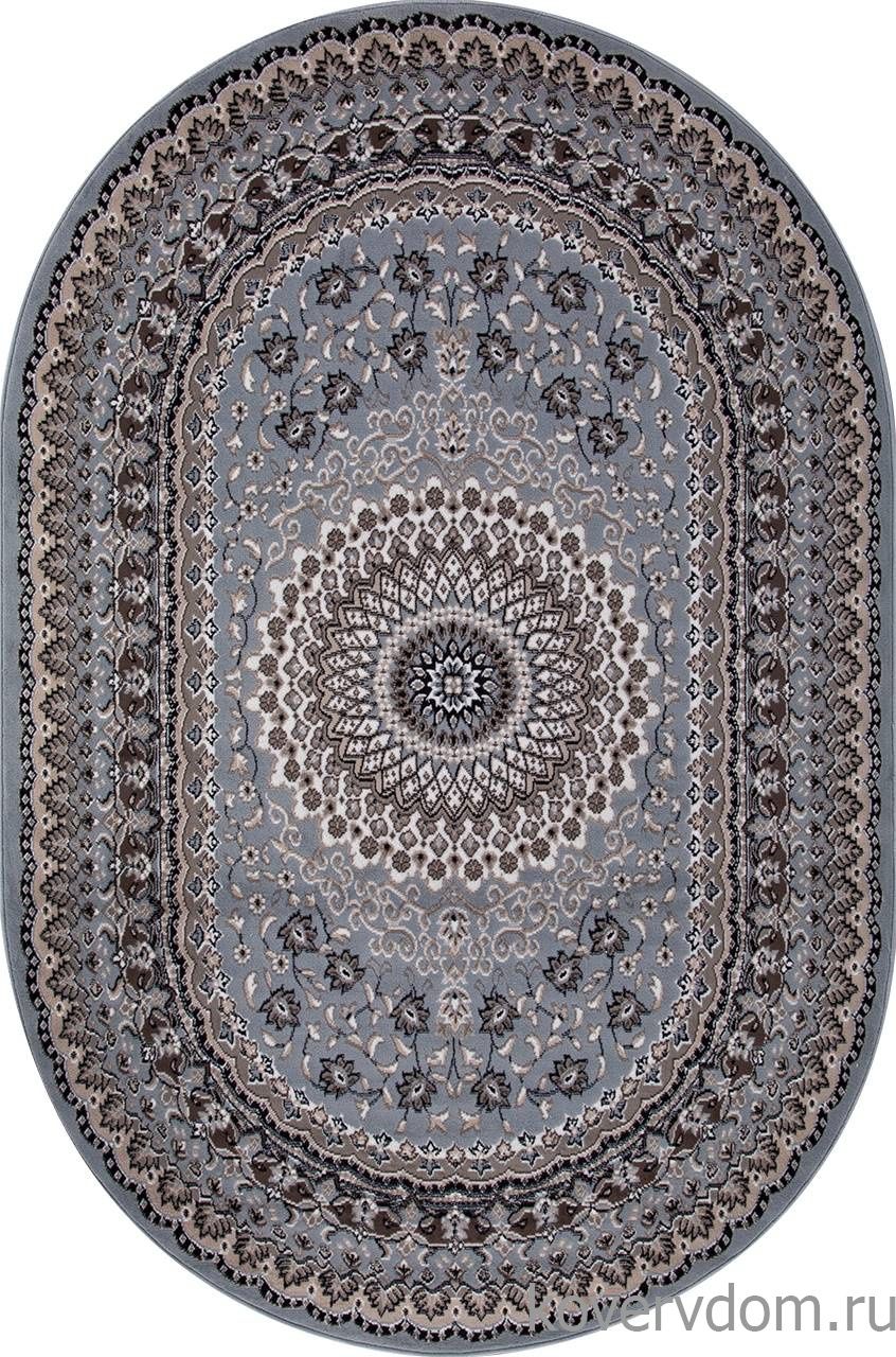 Ковер SIERRA D504 BLUE-BROWN 2 Овал