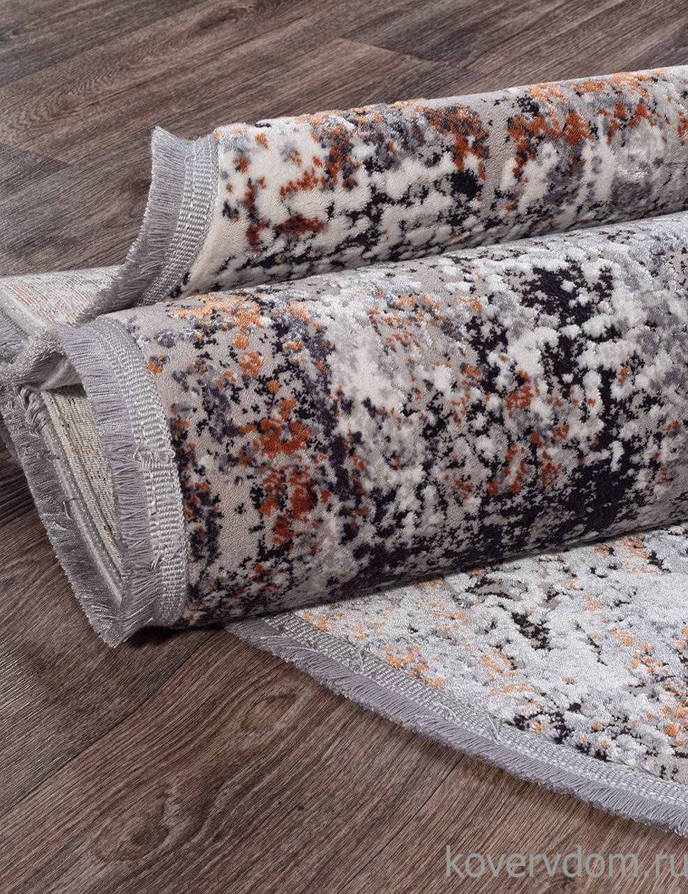 Ковер ROXANNE 17163 L.GREY / D.GREY Овал