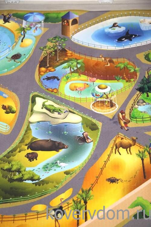 Детский развивающий 3D ковер Сказочный Зоопарк 86027
