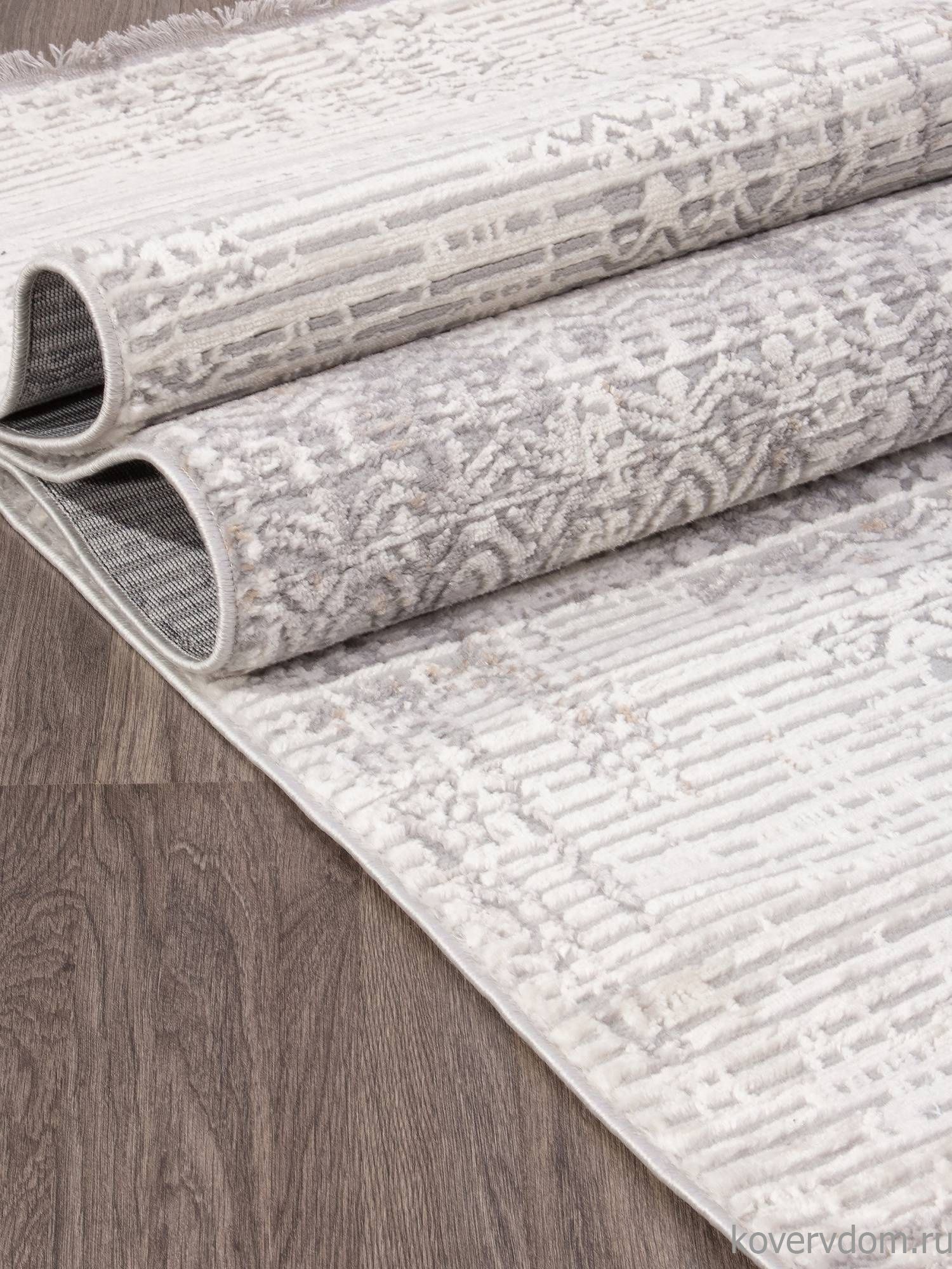 Ковер ALANYA 22403A WHITE / GREY SHR Ковер ALANYA 22403A WHITE / GREY SHR