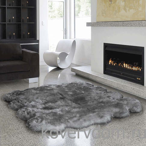 Овчина высокоплотная (накидка/ковер) ВОСЬМЕРНАЯ сталь