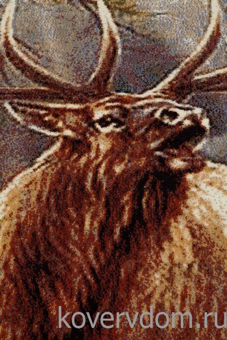 Шерстяной пейзажный ковер Hunnu 6S1299 82 олень